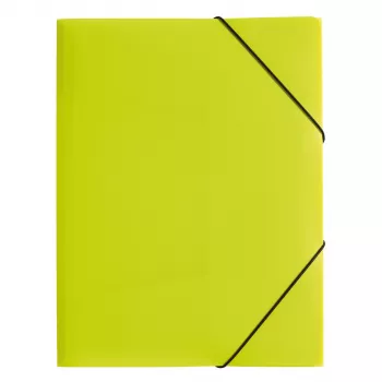 Pagna cartella con elastico A3 PP 3 alette verde lime