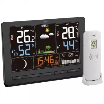 TFA 35.1118.01 Black SEASON Stazione meteo radiofonica