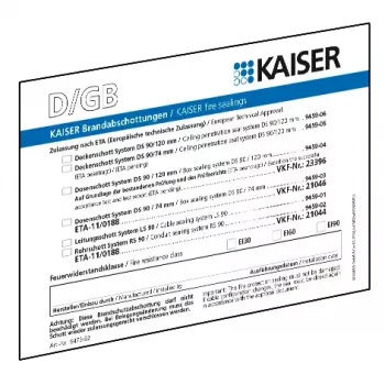 Kaiser Elektro Schott set targhette di identificazione DE/GB/FR/IT 9473-91