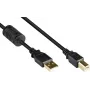 GoodConnections cavo USB 2.0 USB Type-A su USB Type-B con nucleo in ferrite, placcato oro, nero, 5m (GC-M0083)