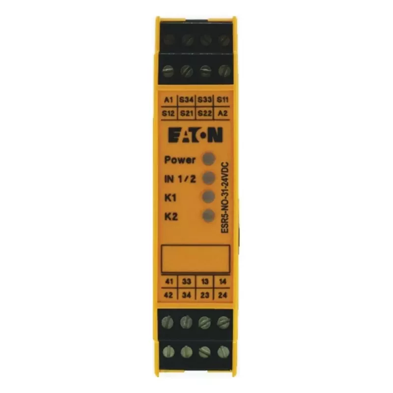 Eaton relè di sicurezza ESR5-NO-31-24VDC 24 V DC 3 NO + 1 NC morsetti a vite guida DIN