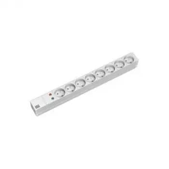 Bachmann 333.4061 PDU standard 1U 8 prese Schuko cavo 2 m protezione da sovratensione grigio