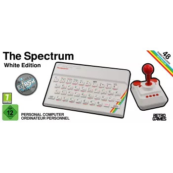 Retro Games The Spectrum White Edition - Console ZX Spectrum HD con joystick e oltre 40 giochi preinstallati