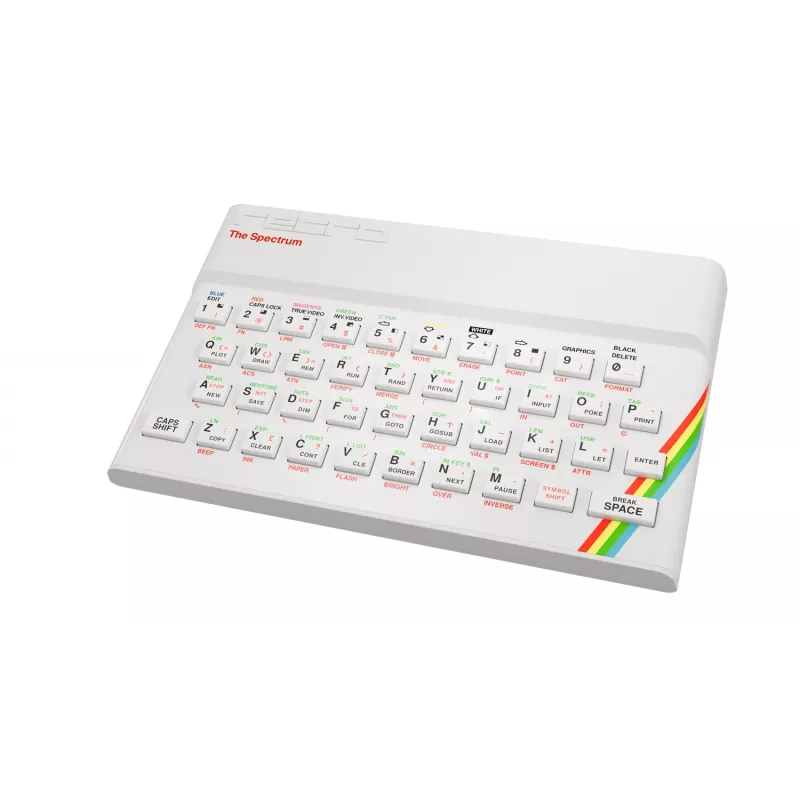 Retro Games The Spectrum White Edition - Console ZX Spectrum HD con joystick e oltre 40 giochi preinstallati
