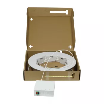 SYNERGY21 FTTH Compact Box preassemblata, 2xLC/APC -> estremità aperta, 60m, 9/125µm, G.657.A2, 2 fibre, AD=2,2mm