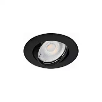 SYNERGY21 Faretto LED da incasso Phos orientabile rotondo nero CCT selezionabile 7W 550lm