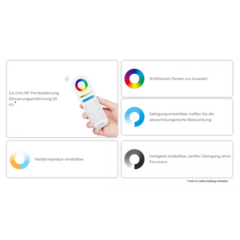 MIBOXER FUT112 LED retrofit GU5.3/MR16 6W RGB-CCT 2,4GHz Smooth Dim faretto smart