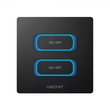 MIBOXER ESW2B interruttore smart a 2 canali telecomando LED con WiFi e sensore di movimento 2,4 GHz e dimmer