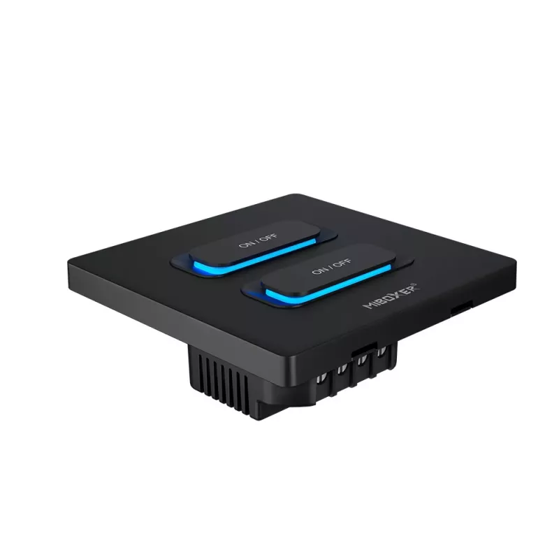 MIBOXER ESW2B interruttore smart a 2 canali telecomando LED con WiFi e sensore di movimento 2,4 GHz e dimmer