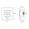 MIBOXER ESW2B interruttore smart a 2 canali telecomando LED con WiFi e sensore di movimento 2,4 GHz e dimmer