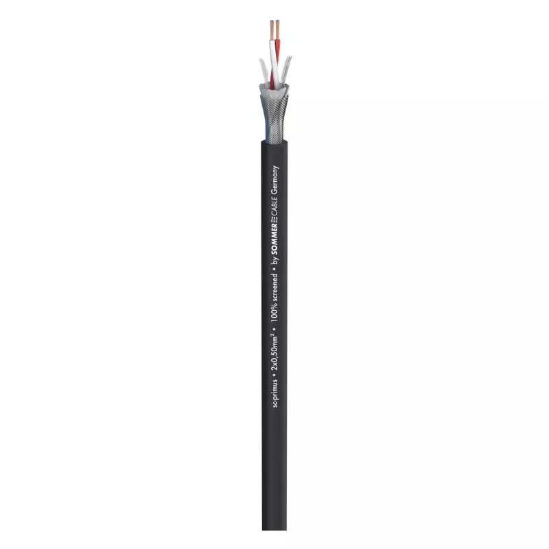 Sommer Cable SC-Primus cavo microfono, 2 x 0,50 mm², PVC Ø 6,7 mm, nero, al metro (200-0151)