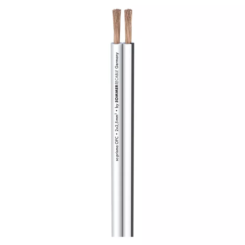 Sommer Cable SC-Prisma cavo altoparlante, 2 x 2,50 mm², PVC 9,1 x 4,3 mm, bianco (401-0250-WS)