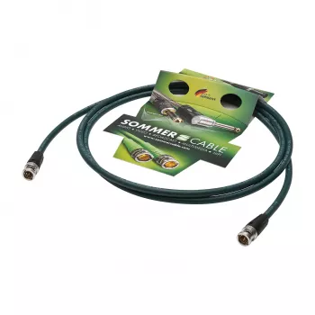Sommer Cable SC-Vector PLUS 1.2/4.8 DZ cavo patch video UHD, connettore maschio BNC su connettore maschio BNC, NEUTRIK, verde, 30 m (DZGR-3000-GN-SW)