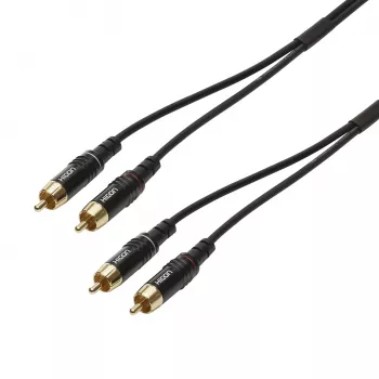 Sommer Cable SC-Onyx 2025 MKII cavo stereo RCA, sbilanciato, 2 x 1 x 0,25 mm², 2x connettore maschio RCA su 2x connettore maschio RCA, HICON, nero, 2,5 m (ON81-0250-SW)