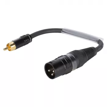 Sommer Cable cavo adattatore, connettore maschio RCA su connettore maschio XLR 3 poli, nero, 0,15 m (TRH7U0015-SW)