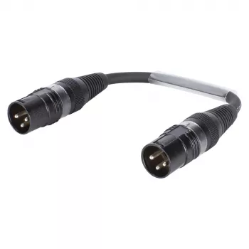 Sommer Cable cavo adattatore, connettore maschio XLR 3 poli su connettore maschio XLR 3 poli, HICON, nero, 0,15 m (SGHWU0015-SW)