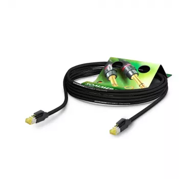 Sommer Cable SC-Mercator CAT.7 PUR cavo di rete, 8 x 0,14 mm², RJ45 su RJ45, HIROSE, nero, 1 m (P7HS-0100-SW)