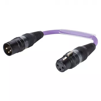 Cavo adattatore Sommer Cable, connettore XLR 3 poli su connettore femmina XLR 3 poli, viola, 0,15 m (SGHXU0015-VI)