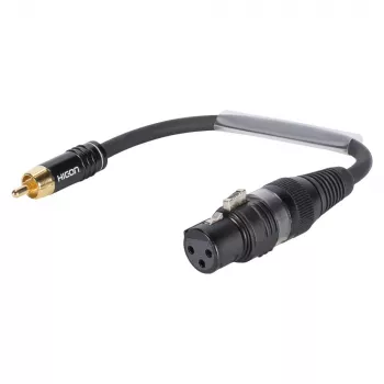 Cavo adattatore Sommer Cable, connettore RCA su connettore femmina XLR 3 poli, nero, 0,15 m (TRH8U0015-SW)