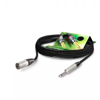Cavo microfono Sommer Cable Stage 22 Highflex, 2 x 0,22 mm², connettore XLR 3 poli a jack mono 6,3 mm, NEUTRIK, nero, 5 m (SG75-0500-SW)