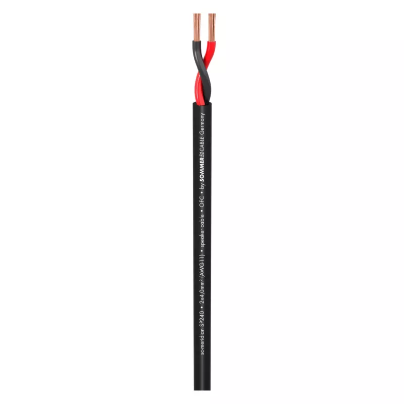 Sommer Cable 440-0051 Meridian Mobile SP240 cavo altoparlante 2 x 4,0 mm² - nero - al metro