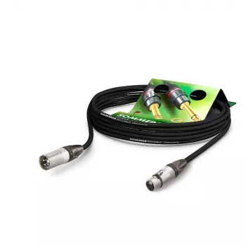 Sommer Cable SC-Primus cavo microfono, 2 x 0,50 mm², connettore femmina XLR 3 poli su connettore maschio XLR 3 poli, NEUTRIK, nero, 1 m (PRMFU0100-SW)