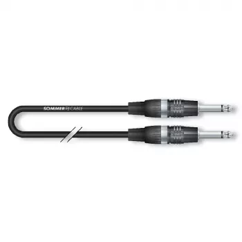 Sommer Cable Tricone MKII cavo per strumenti, 1 x 0,22 mm², jack mono 6,3 mm su jack mono 6,3 mm, HICON, nero, 3 m (TRWT-0300-SW)