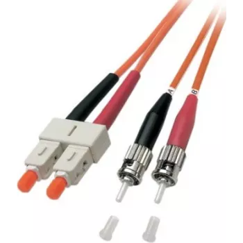 EFB Elektronik ECOFIBER cavo patch fibra ottica ST-ST duplex OM2 1 m arancione LSZH