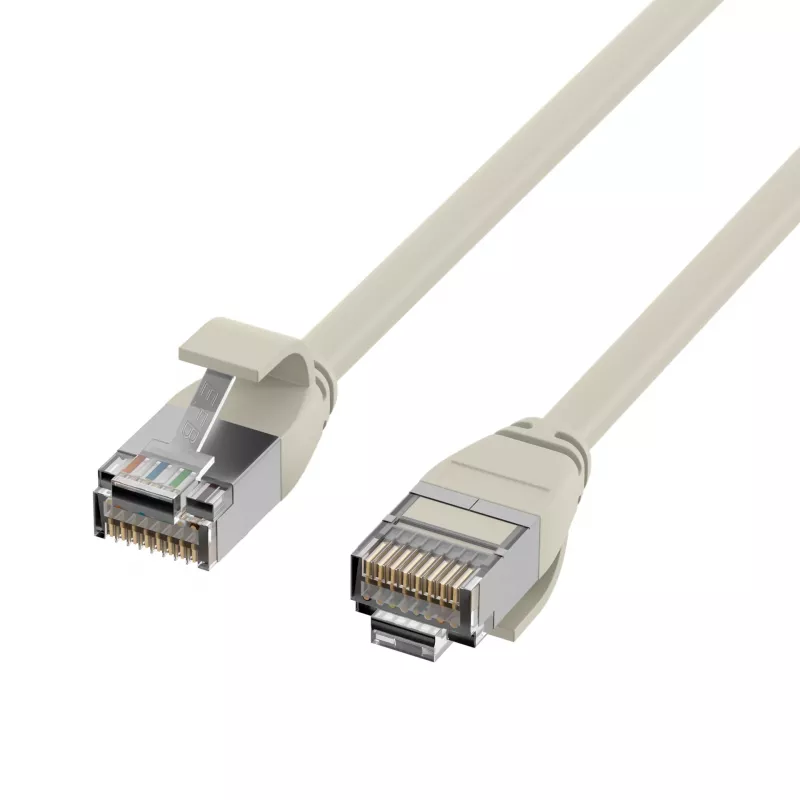 EFB Elektronik cavo patch RJ45 Cat.6A U/FTP TPE 4 mm Ultraflex grigio 3 m