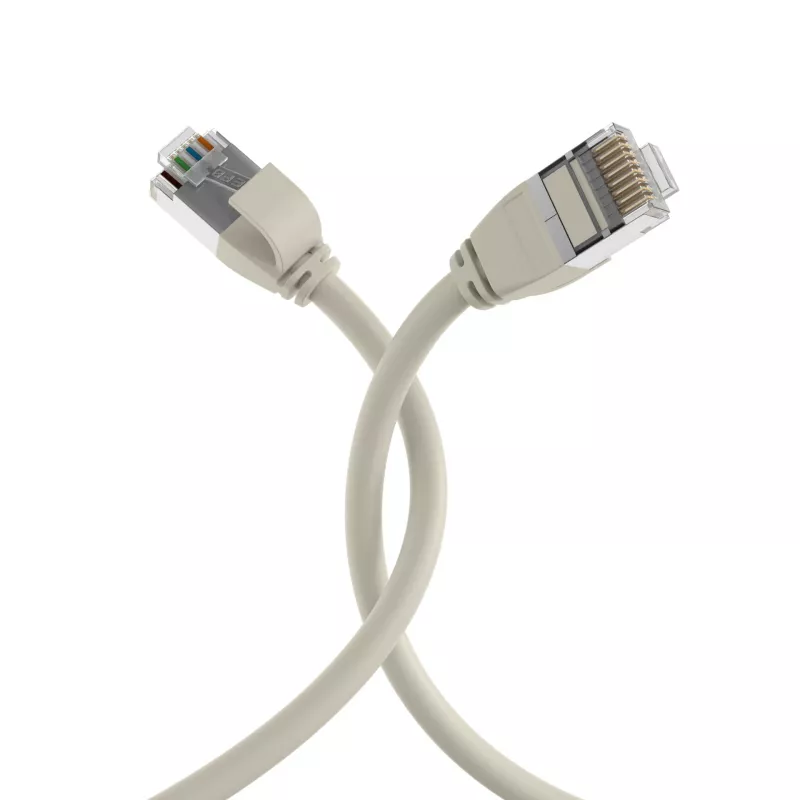 EFB Elektronik cavo patch RJ45 Cat.6A U/FTP TPE 4 mm Ultraflex grigio 3 m