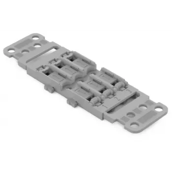 WAGO 221-2503 adattatore di montaggio con scarico della trazione, 3 conduttori, grigio chiaro