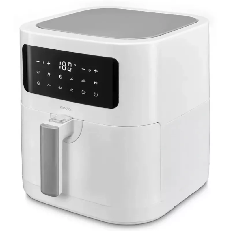 MEDION friggitrice ad aria Life MD 11740 E40 XL (bianco opaco, 2150 W, cestello da 5,2 L)