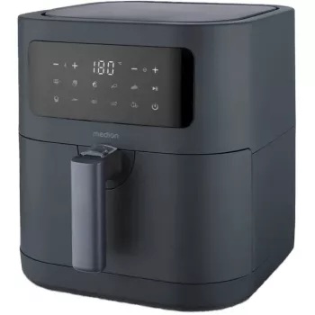 MEDION Life MD 11740 E40 XL friggitrice ad aria, grigio, 2150 W, cestello da 5,2 L