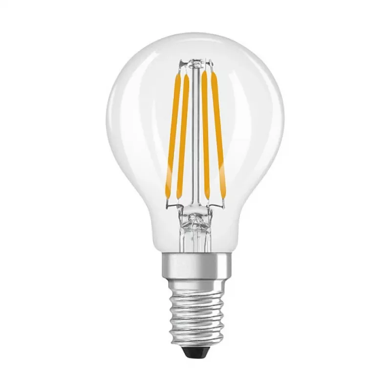 Osram LED Classic P 40 Filament 3.4W 827 Trasparente E14 Lampada LED, Mini Globe