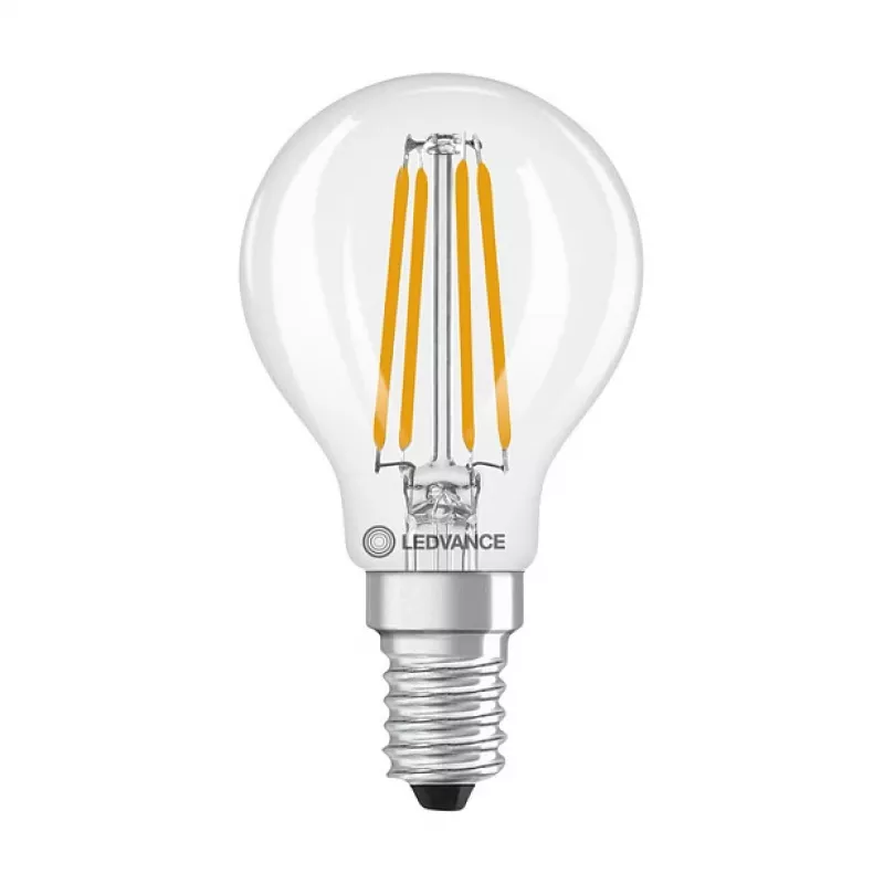 Osram LED Classic P 40 Filament 3.4W 827 Trasparente E14 Lampada LED, Mini Globe