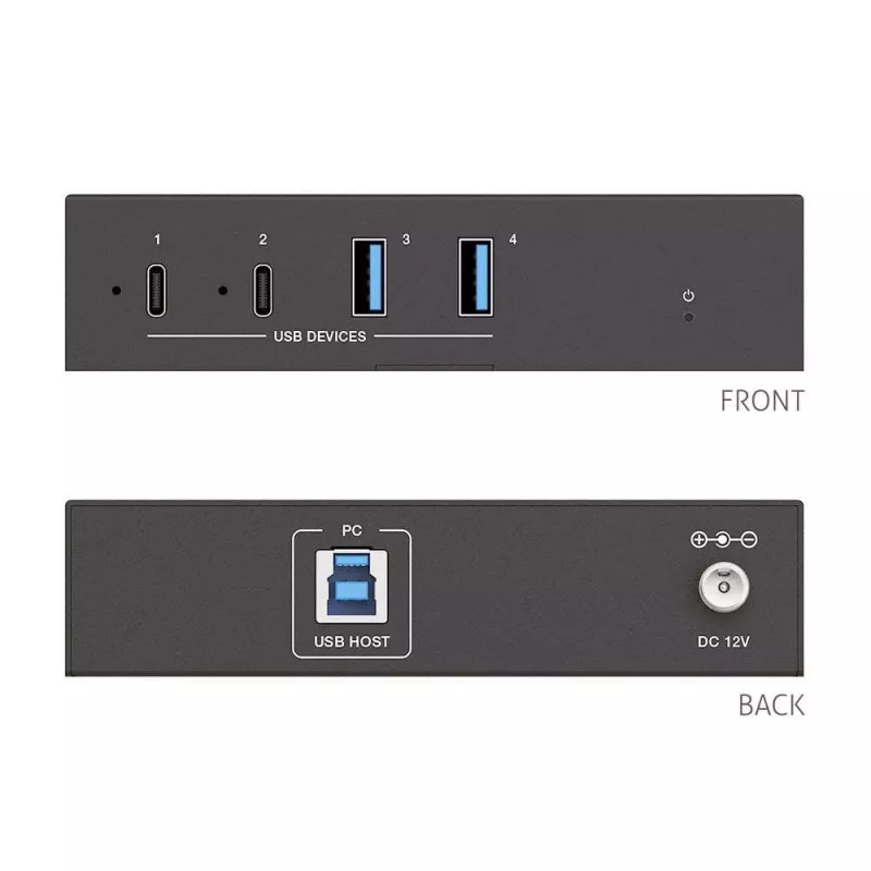PureLink PT-Hub-010 hub industriale USB 3.2 Gen 1 4 porte 2x USB-A 2x USB-C