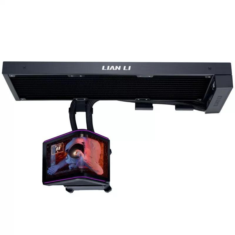 Lian Li HydroShift II OLED Curved 360 Fanless dissipatore liquido CPU AiO, 360 mm, display OLED - nero