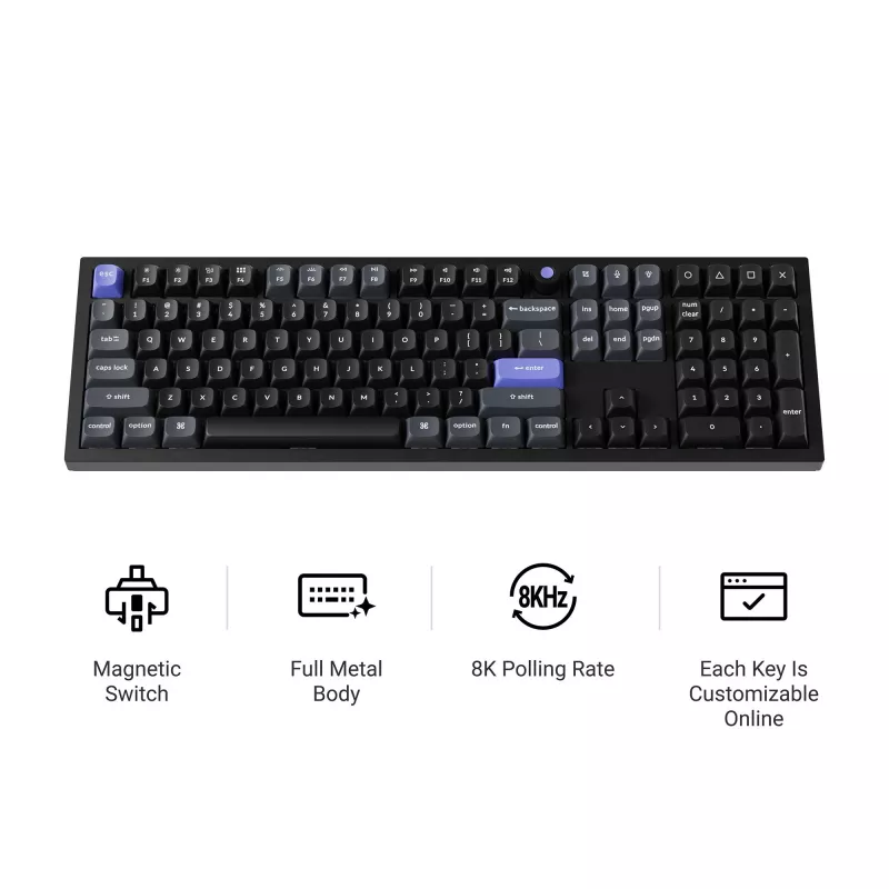 Keychron Q6HW-P1 Full Size Magnetic White Tastiera meccanica