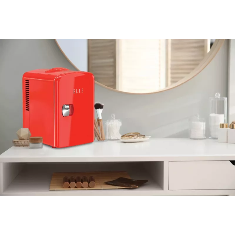 ELLE Home ESDAF101RDEU Mini frigo 4L rosso