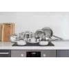 ELLE Home Set di pentole e padelle in acciaio inox 12 pezzi ECCS200412A