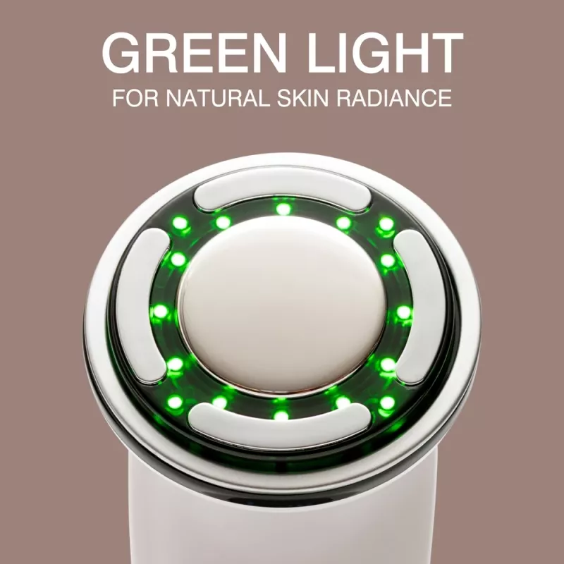 RIO FCAA-EU/1,0 maschera viso LED - terapia a luce rossa, blu e verde, 150 LED, ricaricabile