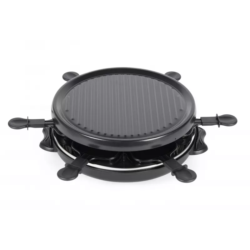 Giles & Posner EK4511GV2VDE Raclette grill da tavolo 1200 W 8 persone nero/argento