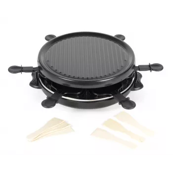Giles & Posner EK4511GV2VDE Raclette grill da tavolo 1200 W 8 persone nero/argento