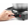 Progress EK4353PFVDE Piastra cottura singola 1500W piastra in ghisa corpo in acciaio inox nero e argento