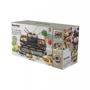 Salter EK4513VDE Set raclette e fonduta 2 in 1