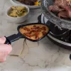 Giles & Posner EK1872GV2VDE Raclette-grill in pietra da tavolo - 1200W, per 8 persone, nero/grigio