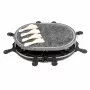 Giles & Posner EK1872GV2VDE Raclette-grill in pietra da tavolo - 1200W, per 8 persone, nero/grigio