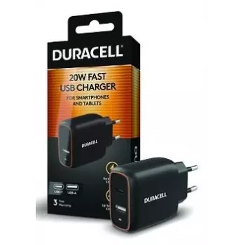 Duracell caricabatterie USB 20W 1C+1A