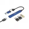 CANYON DS-02 hub 4-in-1 USB-A/C blu
