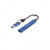 CANYON DS-02 hub 4-in-1 USB-A/C blu